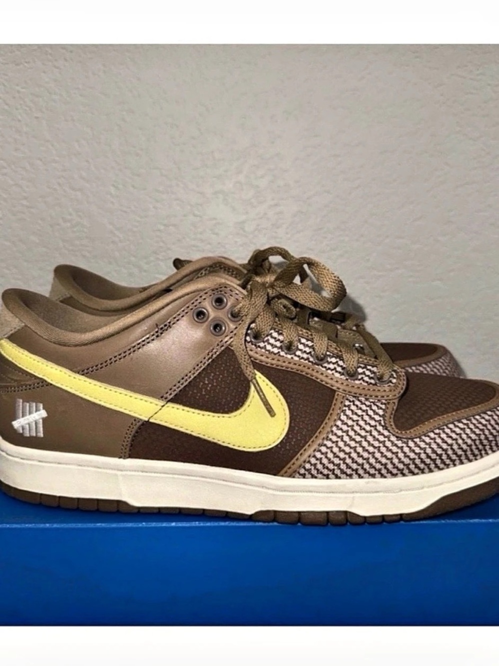 Nike Dunk Low x Undefeated Sneakers in Brown & Yellow Like New